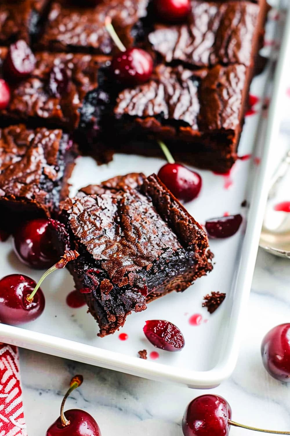 Dark Chocolate Cherry Brownies