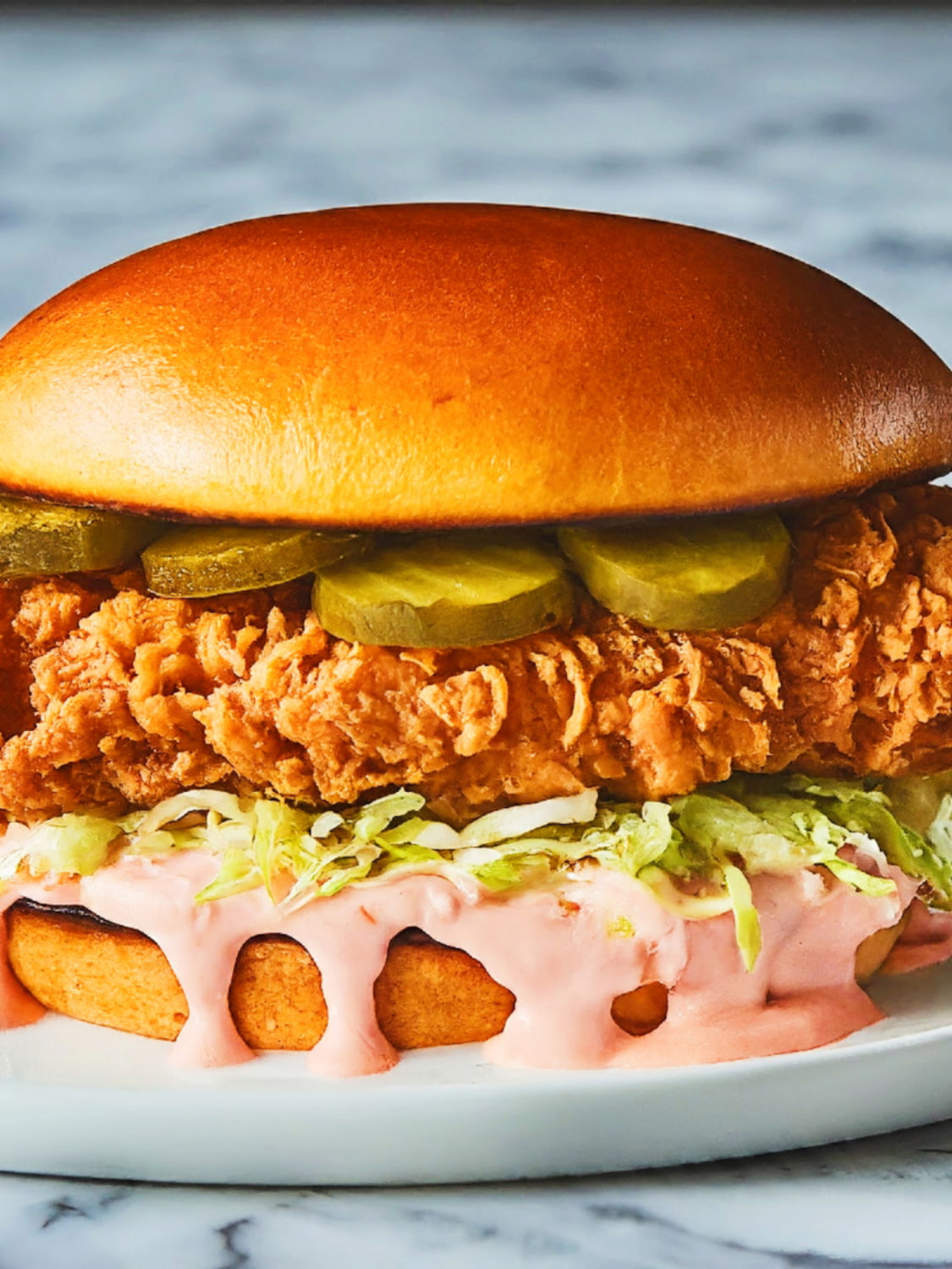 Fried Chicken Sandwich with Spicy Mayo