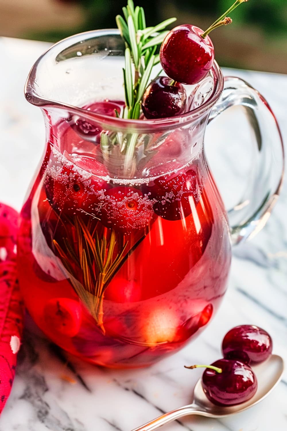 Sparkling Cherry Rosé Sangria