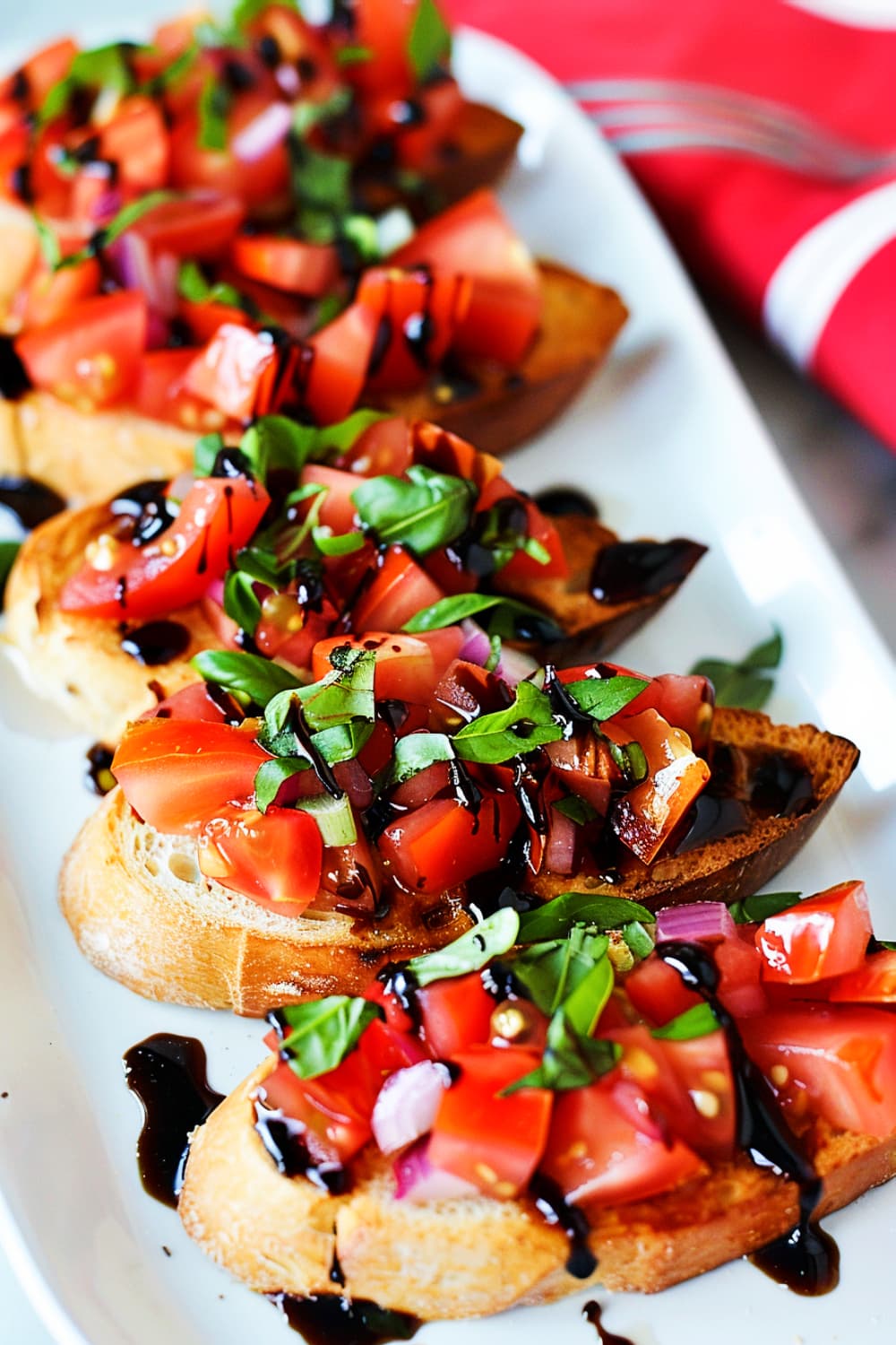 Tomato Basil Bruschetta with Balsamic Drizzle