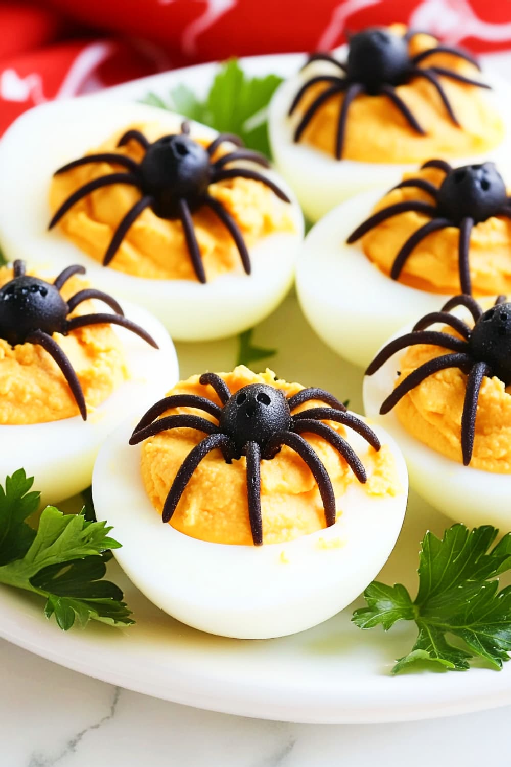 Halloween Spooky Spider Deviled Eggs