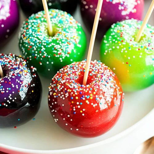 all colored candy apple