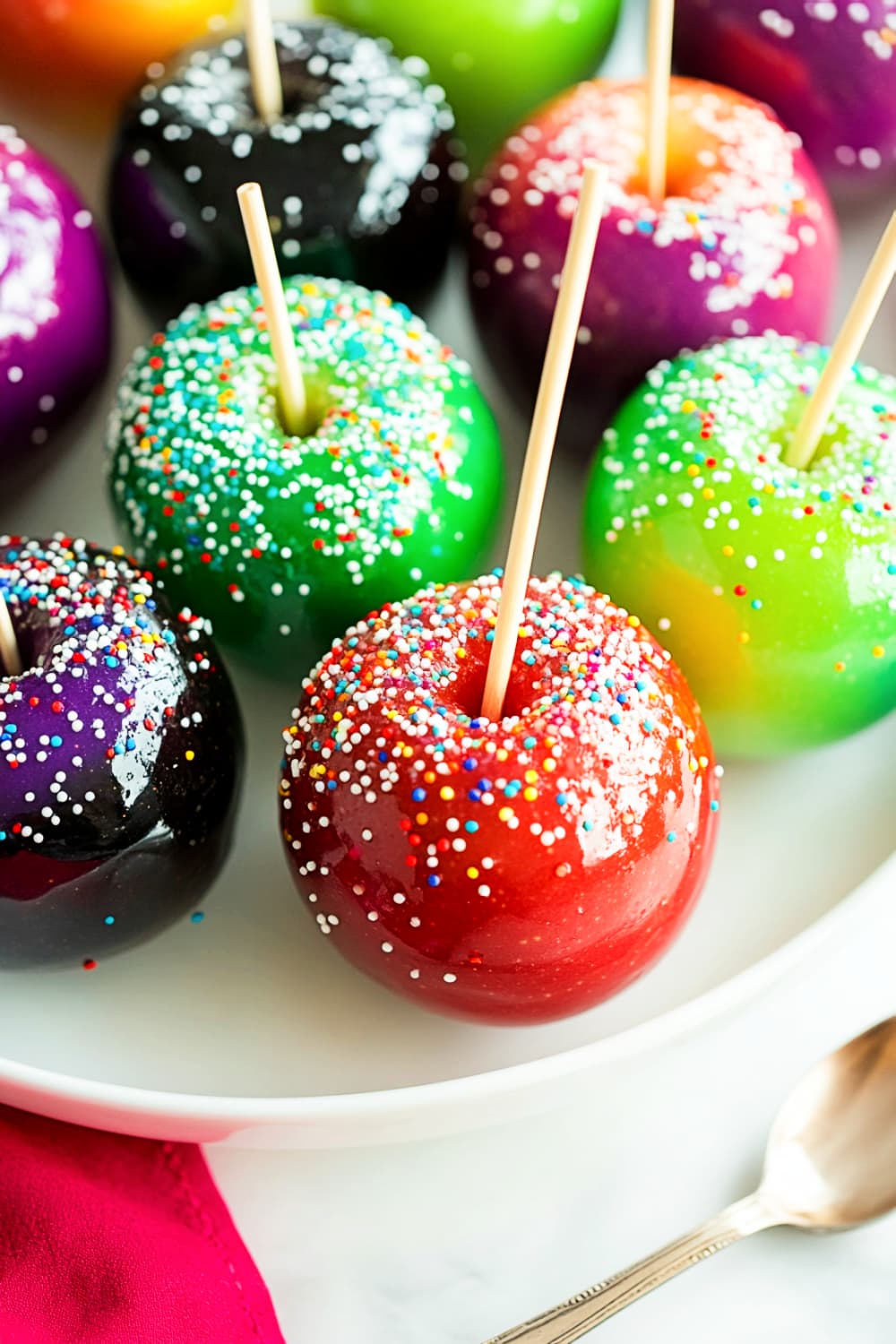 all colored candy apple