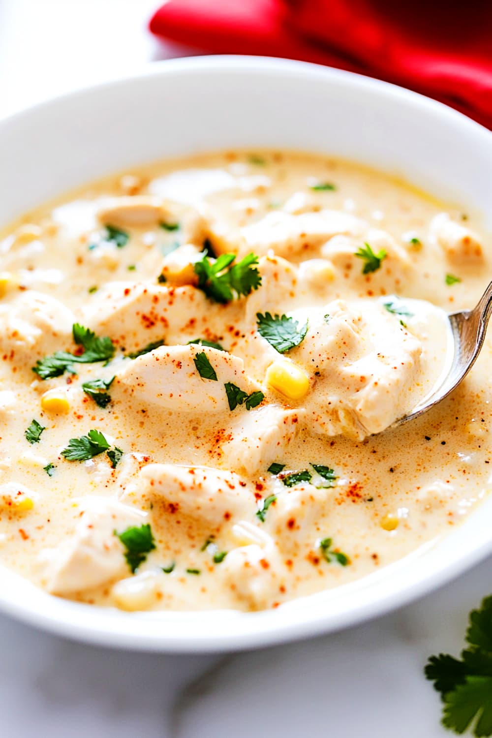 creamy white chili chicken