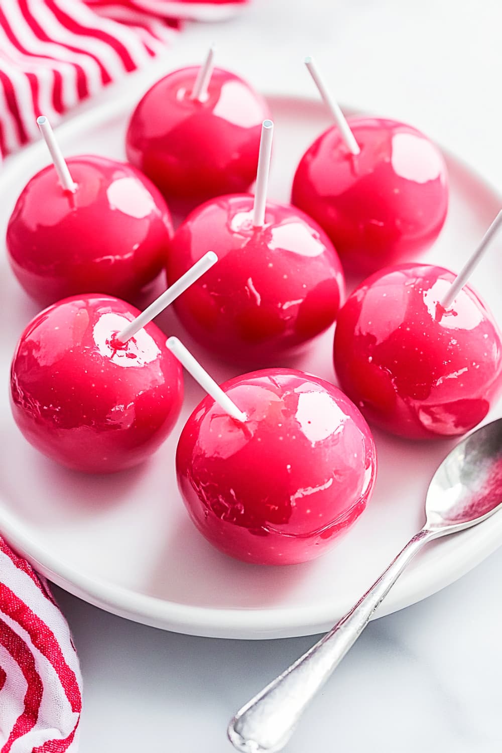 pink candy apple