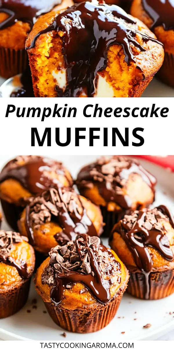 pumpkin cheesecake muffins pin