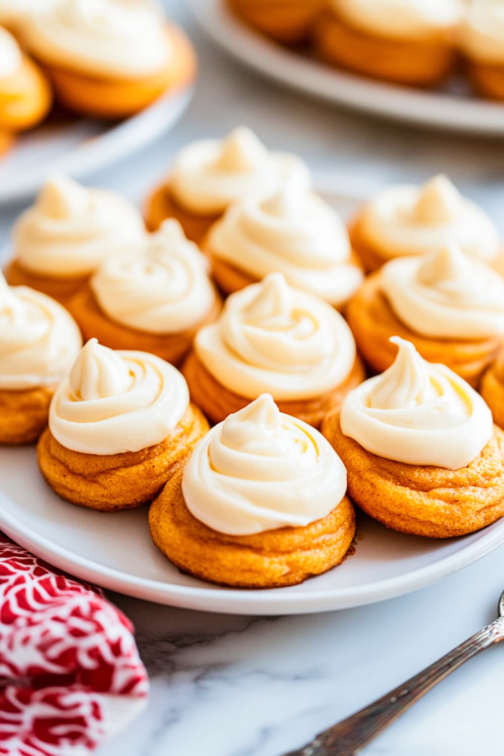 pumpkin cookie with cheese icing