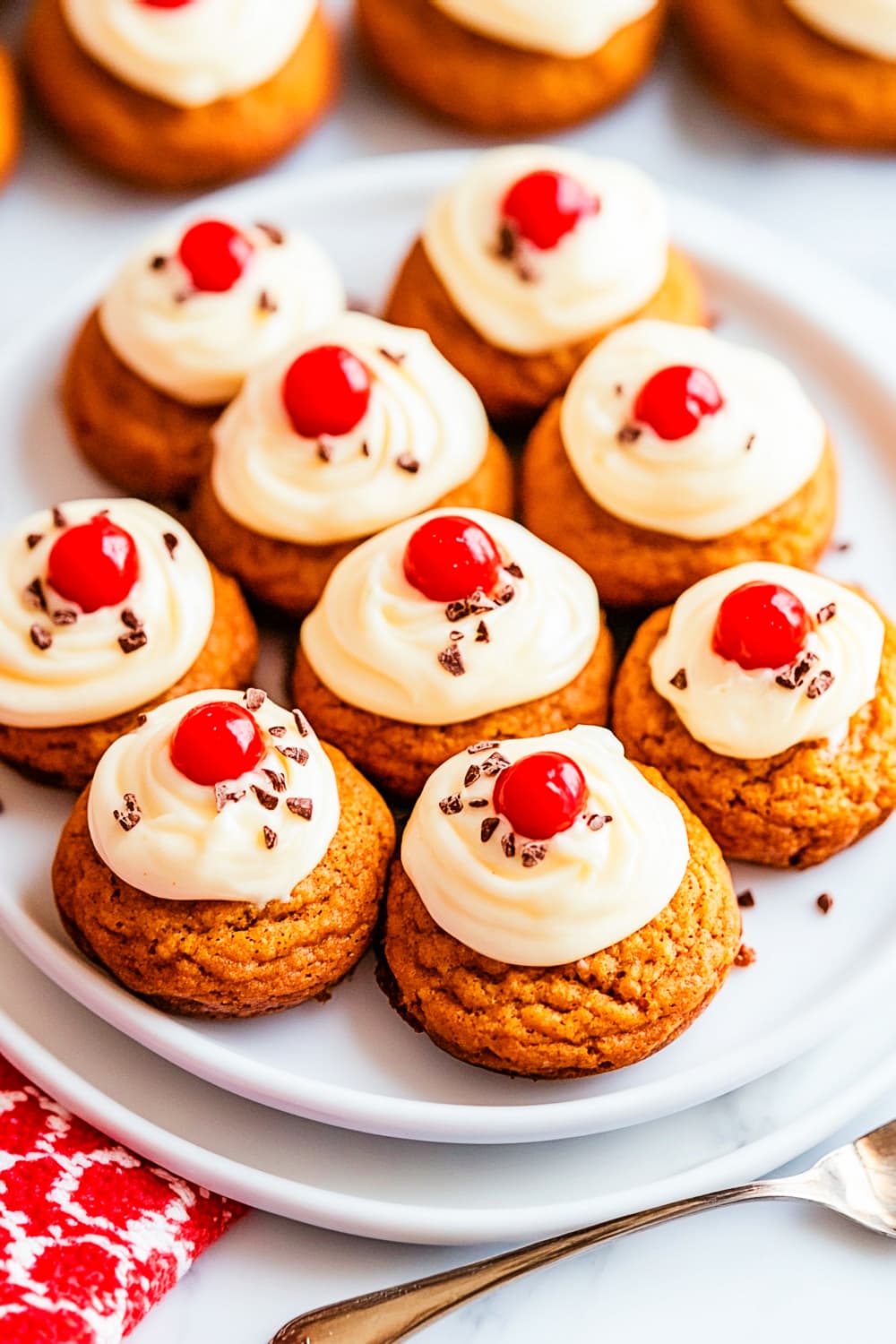 pumpkin cookie with cheese icing