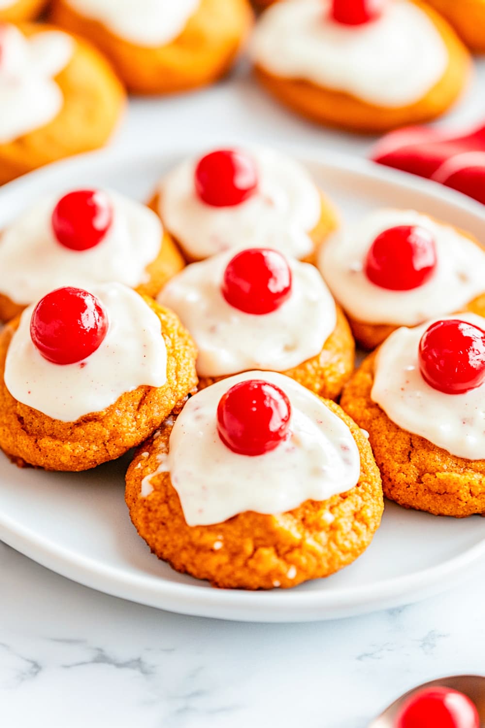 pumpkin cookie with cheese icing