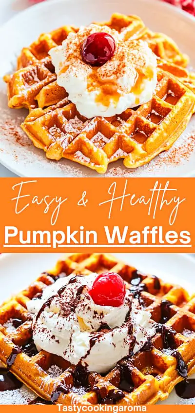 pumpkin waffles recipe pin