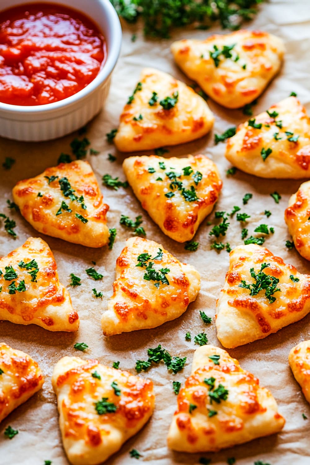 Christmas-themed pizza bites