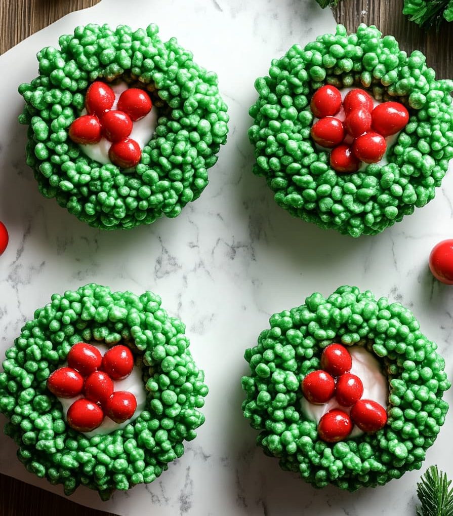 Christmas Marshmallow Cornflake Wreaths