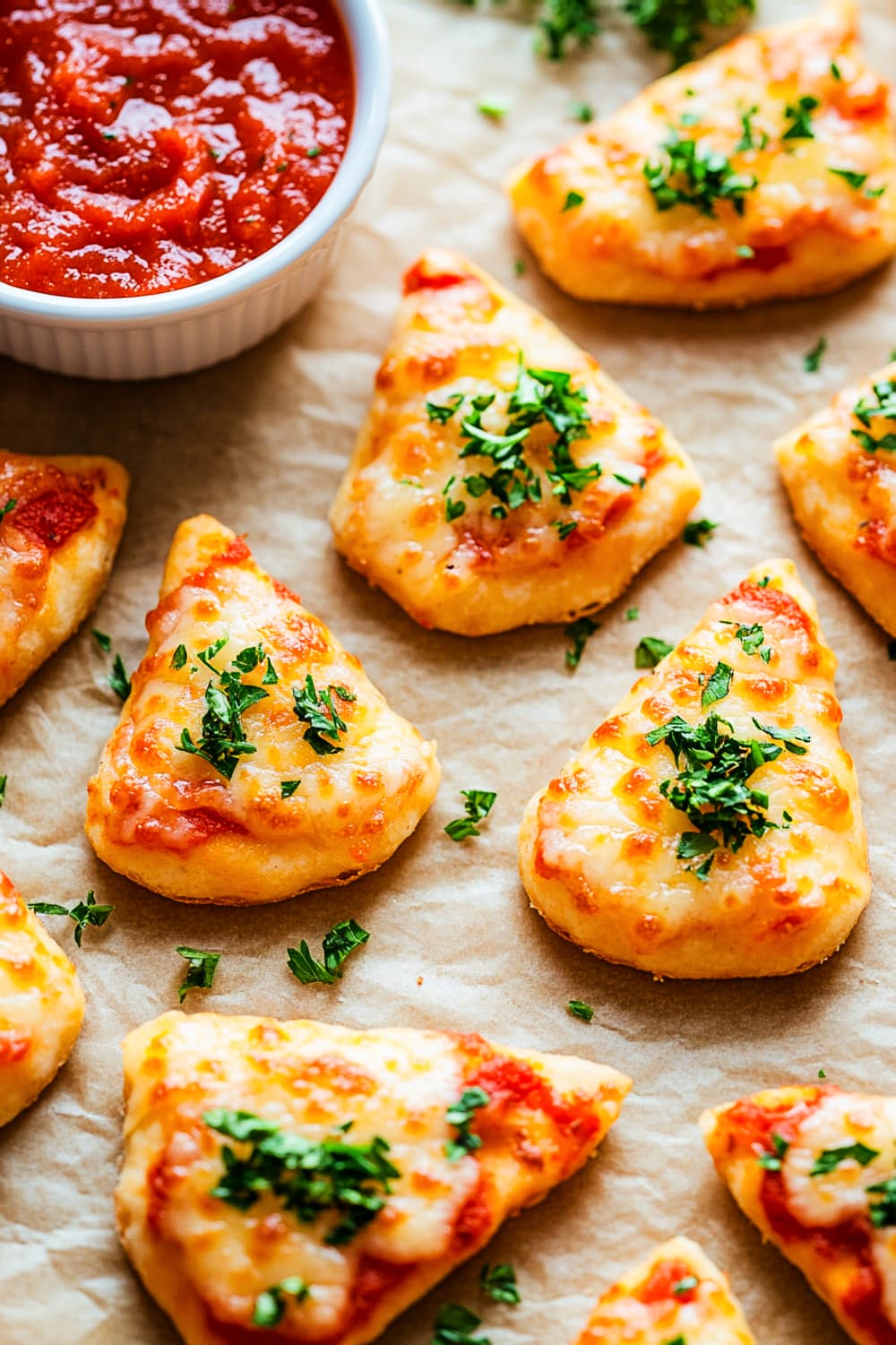 Christmas-themed pizza bites