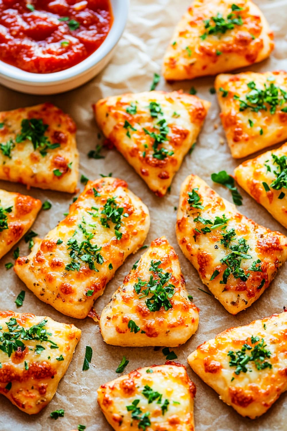 Christmas-themed pizza bites