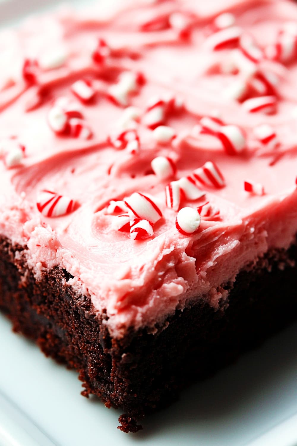 Peppermint Brownies with Candy Cane