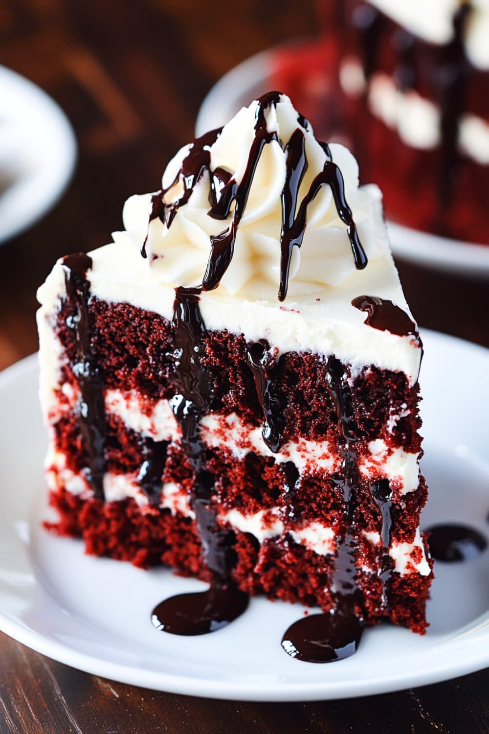 Red Velvet Brownie Poke Cake