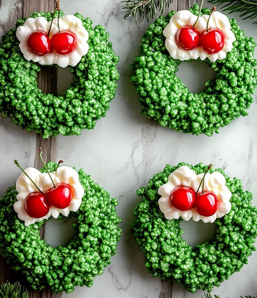 Christmas Marshmallow Cornflake Wreaths