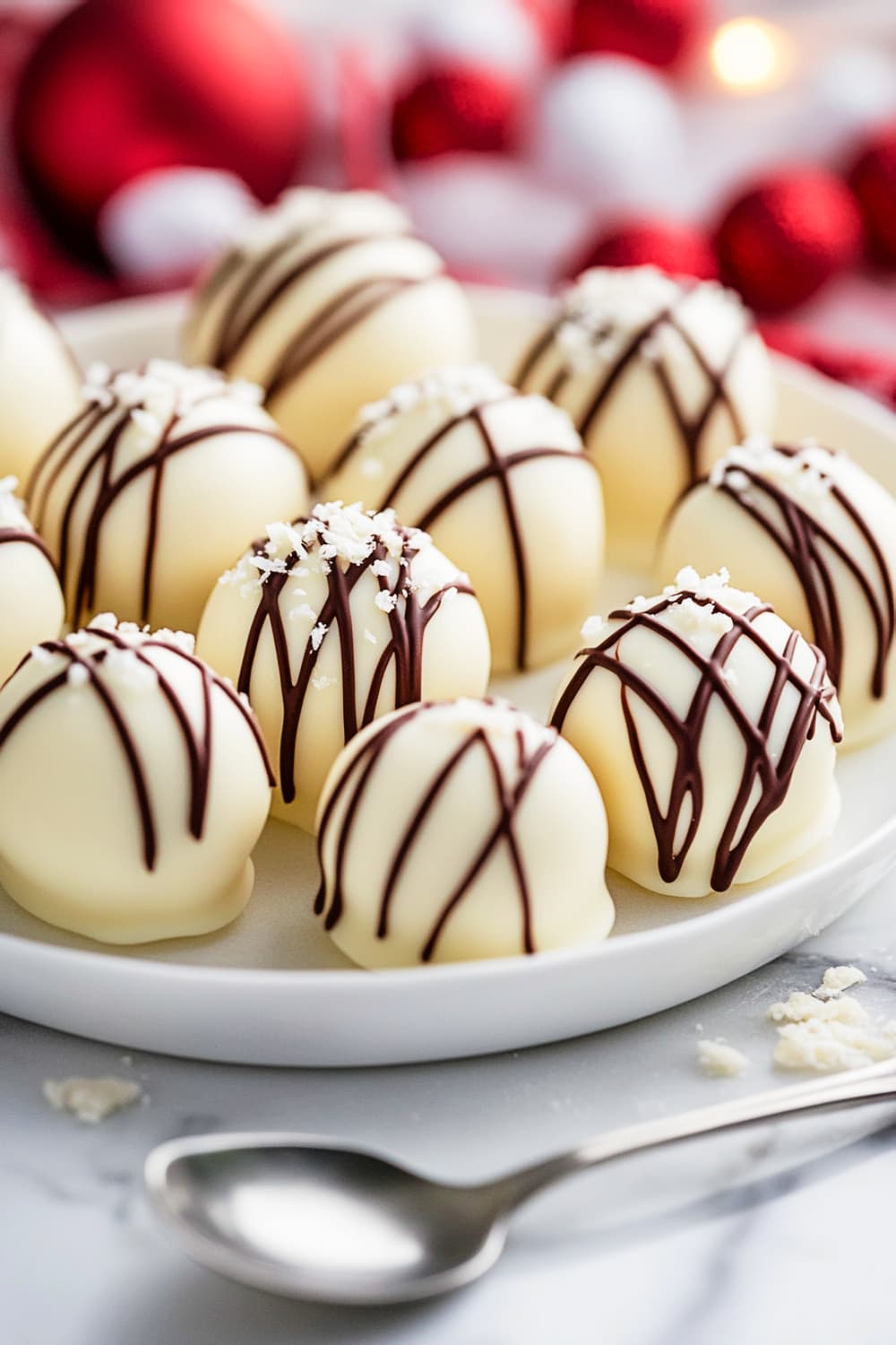 white chocolate sugar cookie truffles