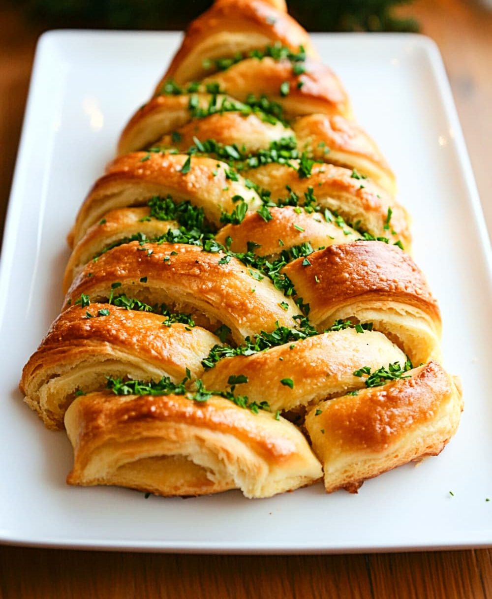 Garlic Herb Pull-Apart Christmas Tree Bread