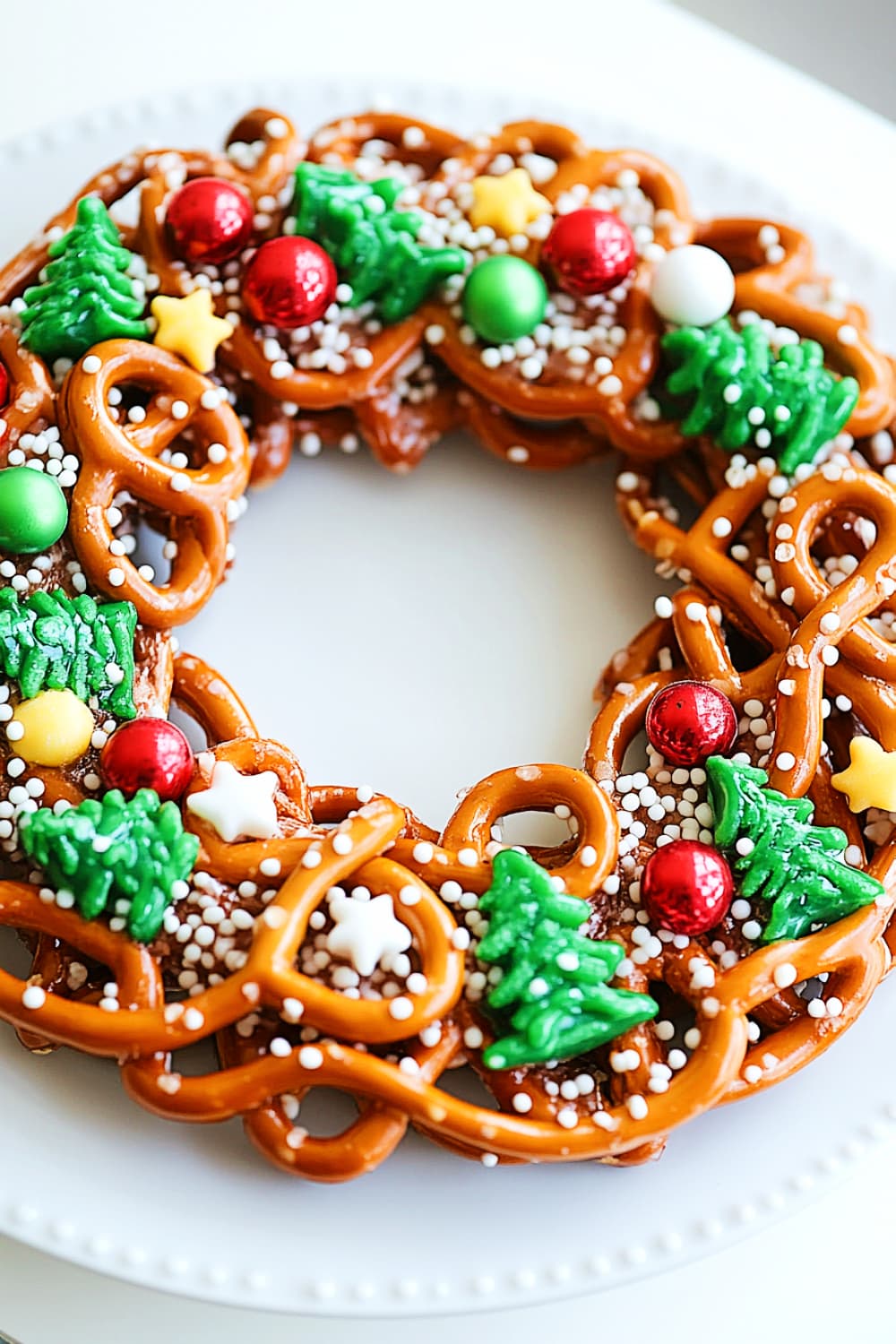 Christmas Pretzel Wreaths