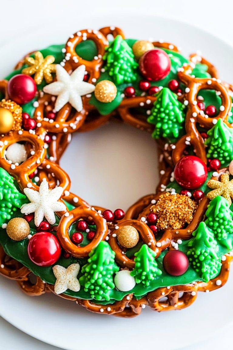 Christmas Pretzel Wreaths