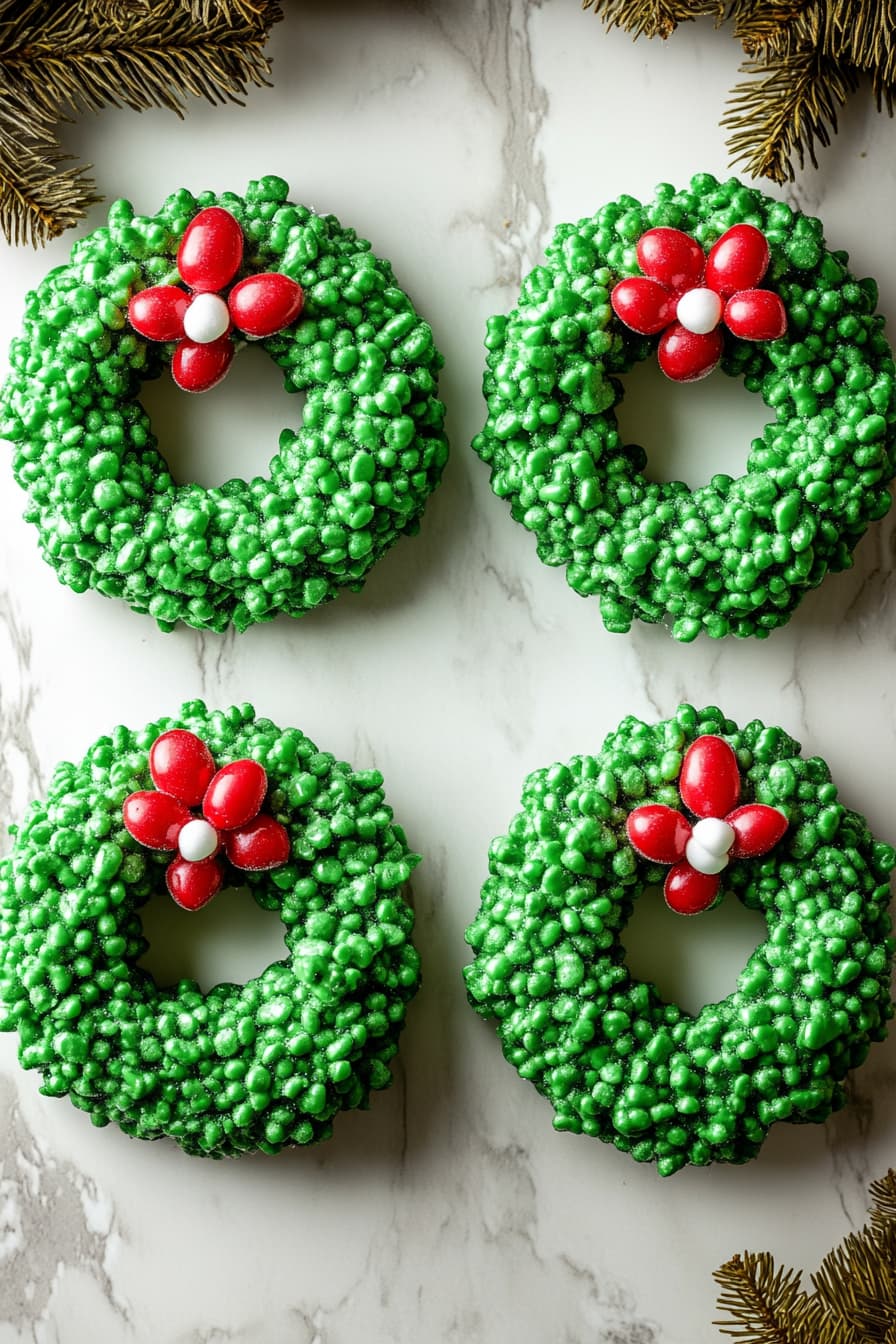 Christmas Marshmallow Cornflake Wreaths