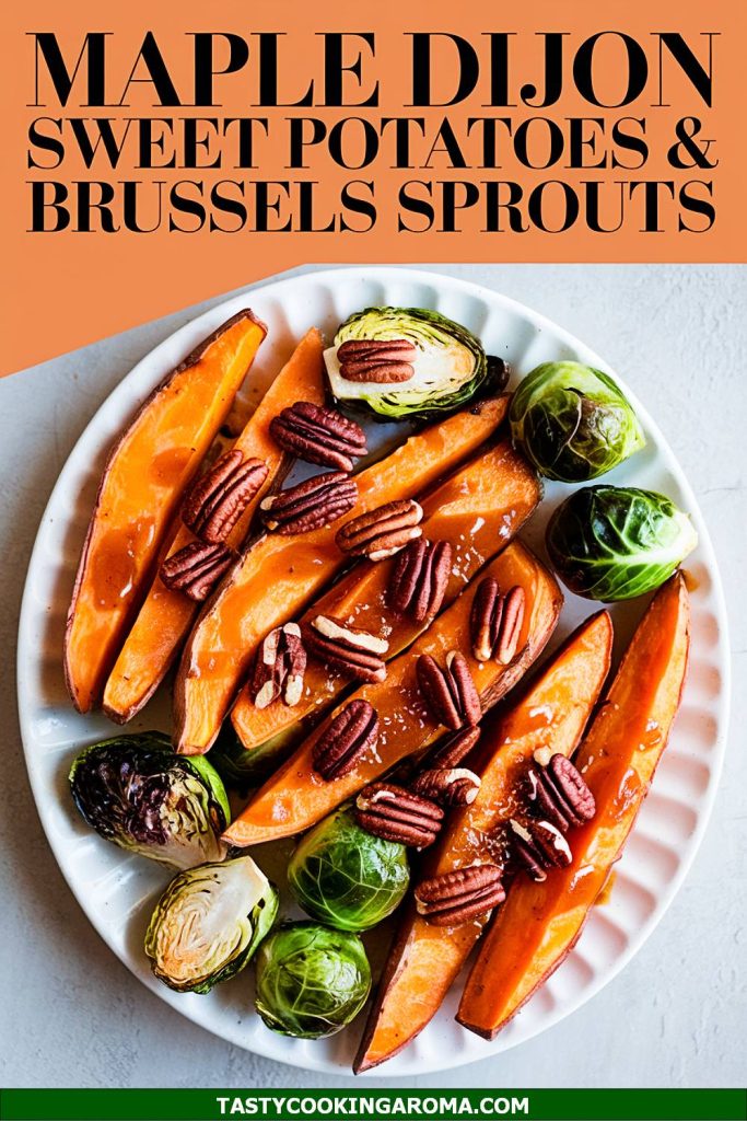 Maple Dijon Glazed Sweet Potatoes and Brussels Sprouts