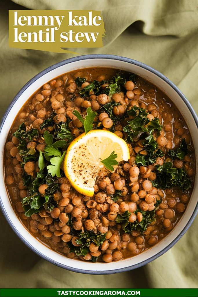 Zesty Lemony Herb Lentil Stew with Kale