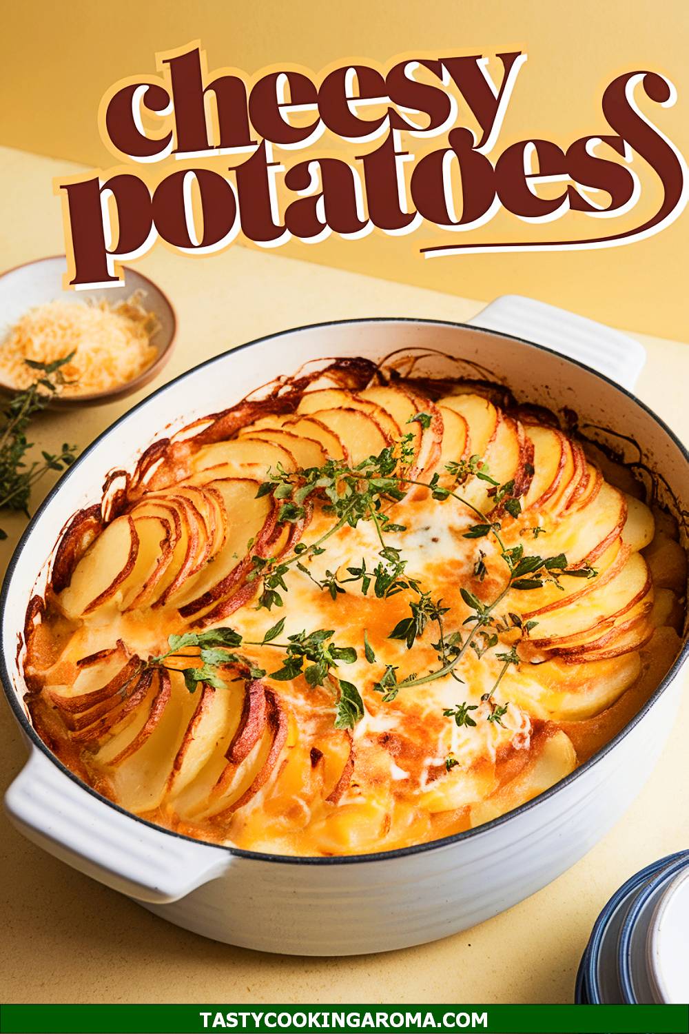 Cheesy Scalloped Potatoes with Garden Herbs