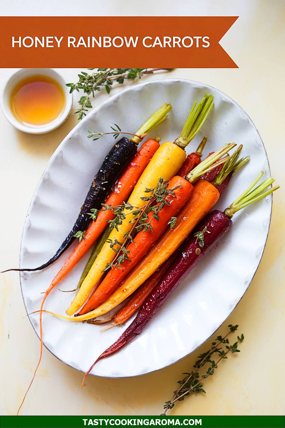 Honey Glazed Rainbow Carrots with Fresh Thyme