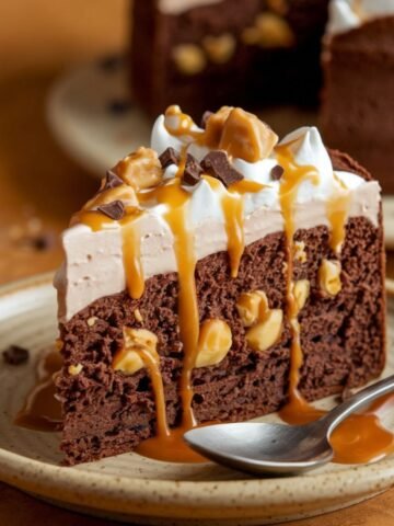 Better Than Sex Cake Recipe – A rich chocolate cake layered with fluffy whipped cream, caramel drizzle, crunchy toffee bits, and chocolate chunks. A decadent and indulgent dessert perfect for special occasions.