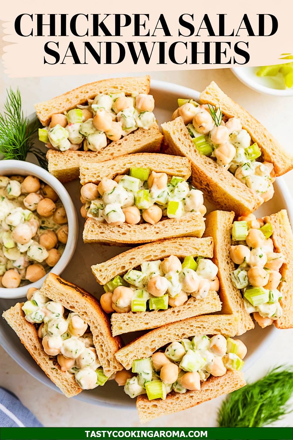 Mini Vegan Chickpea Salad Sandwiches