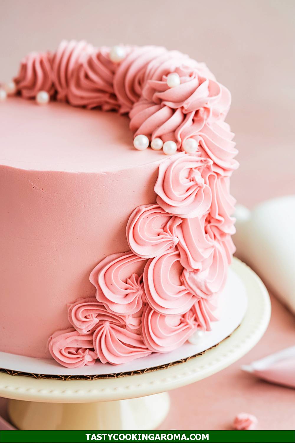 Pastel Pretty-in-Pink Ribbon Cake