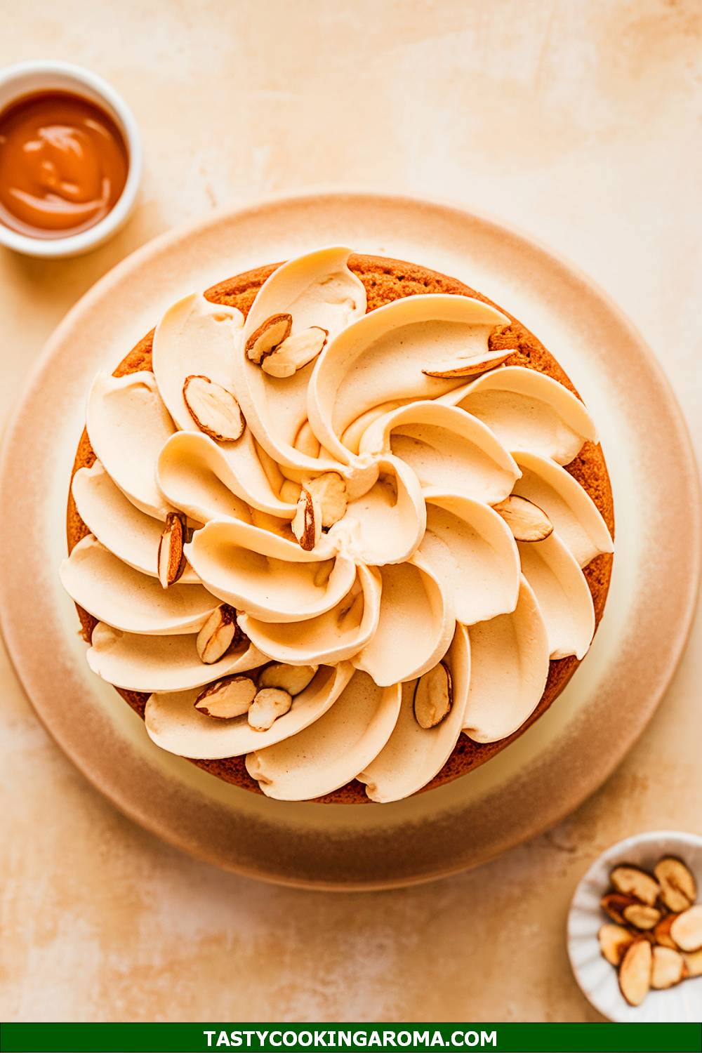 Caramel Almond Petal Cake