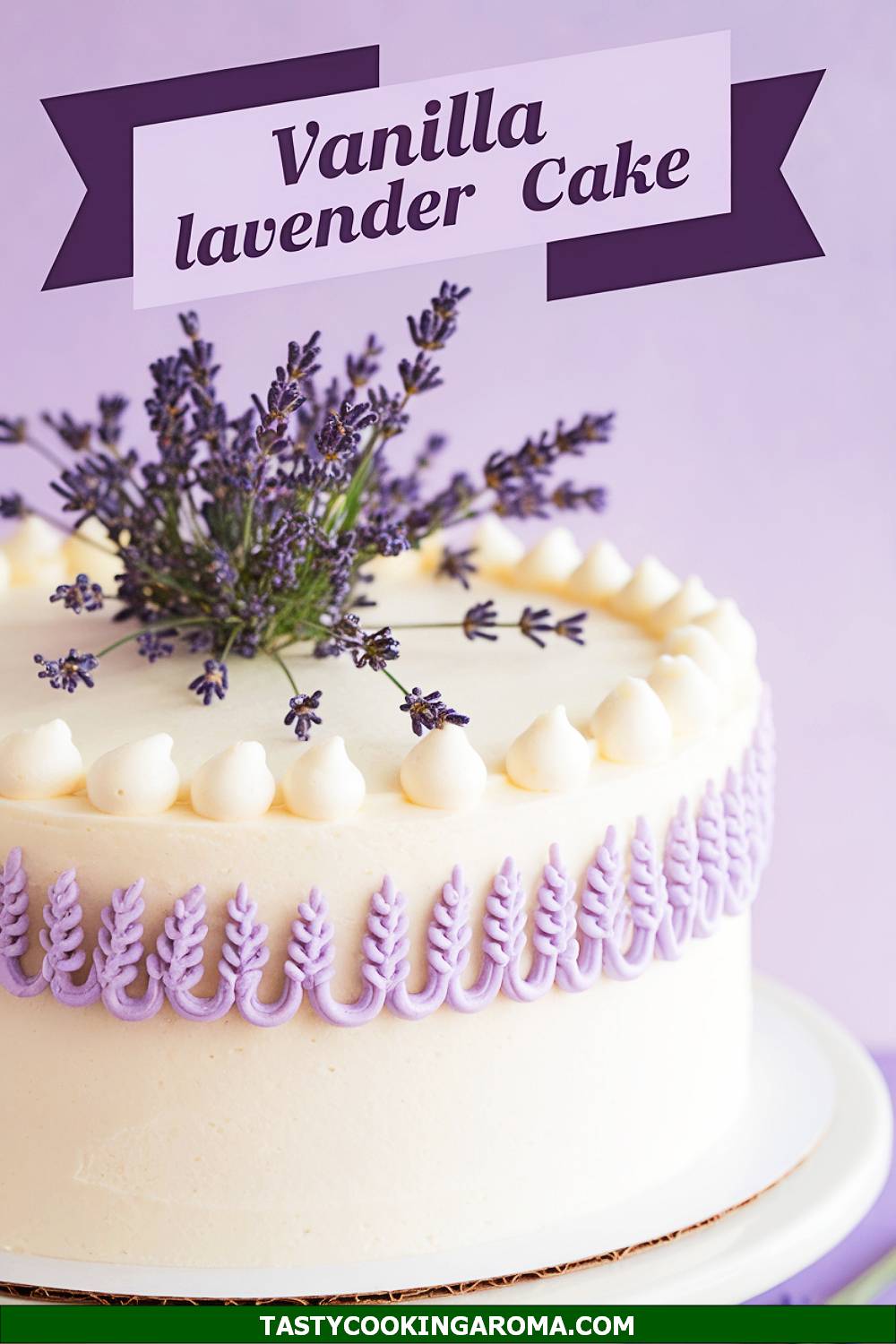 Vanilla Lavender Lace Cake