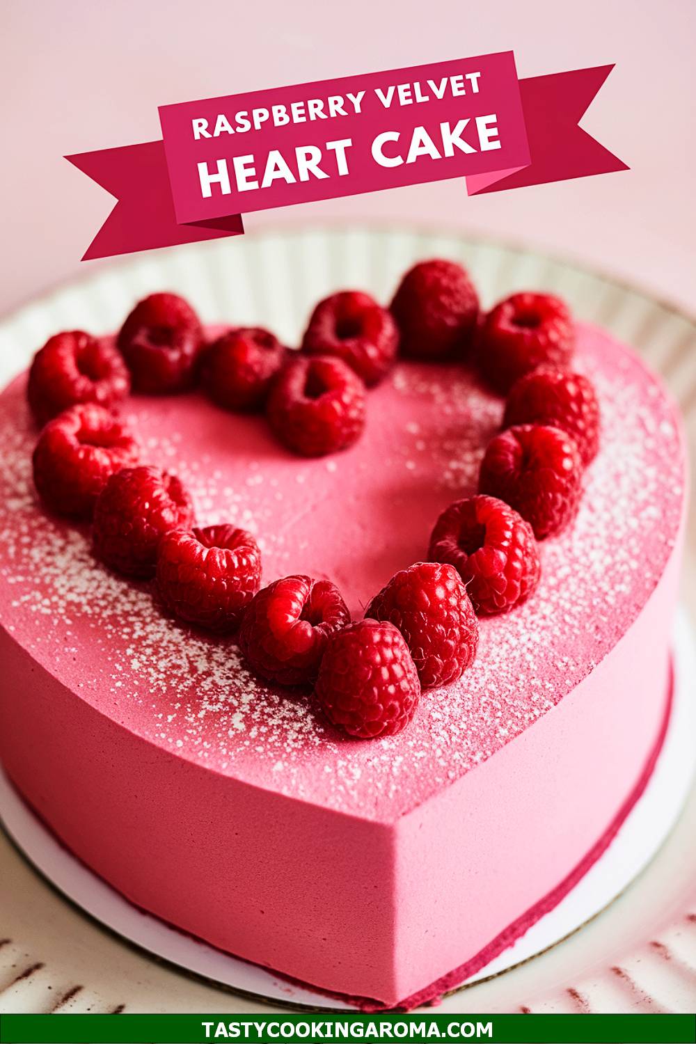 Raspberry Velvet Heart Cake