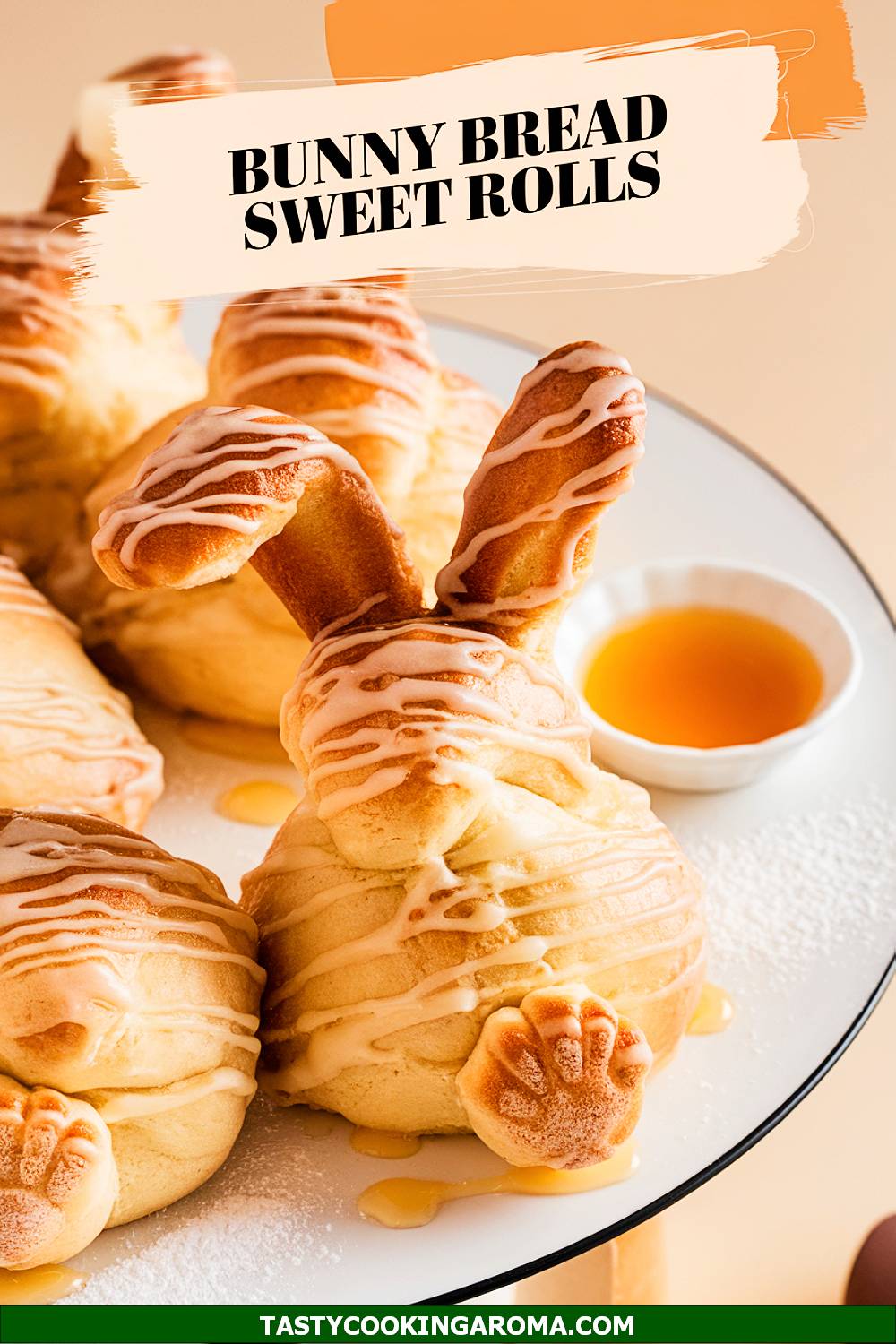 Bunny Bread Sweet Rolls with Honey Glaze