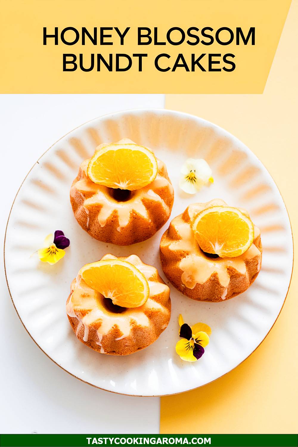 Honey Citrus Blossom Mini Bundt Cakes