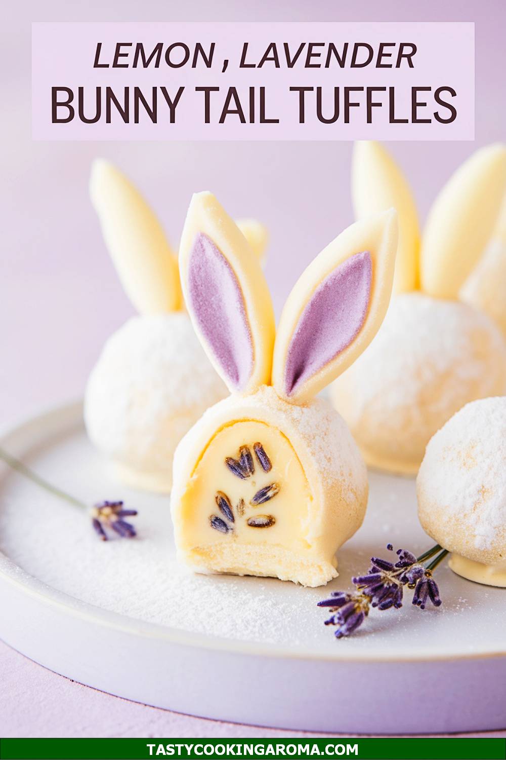 Lemon Lavender Bunny Tail Truffles