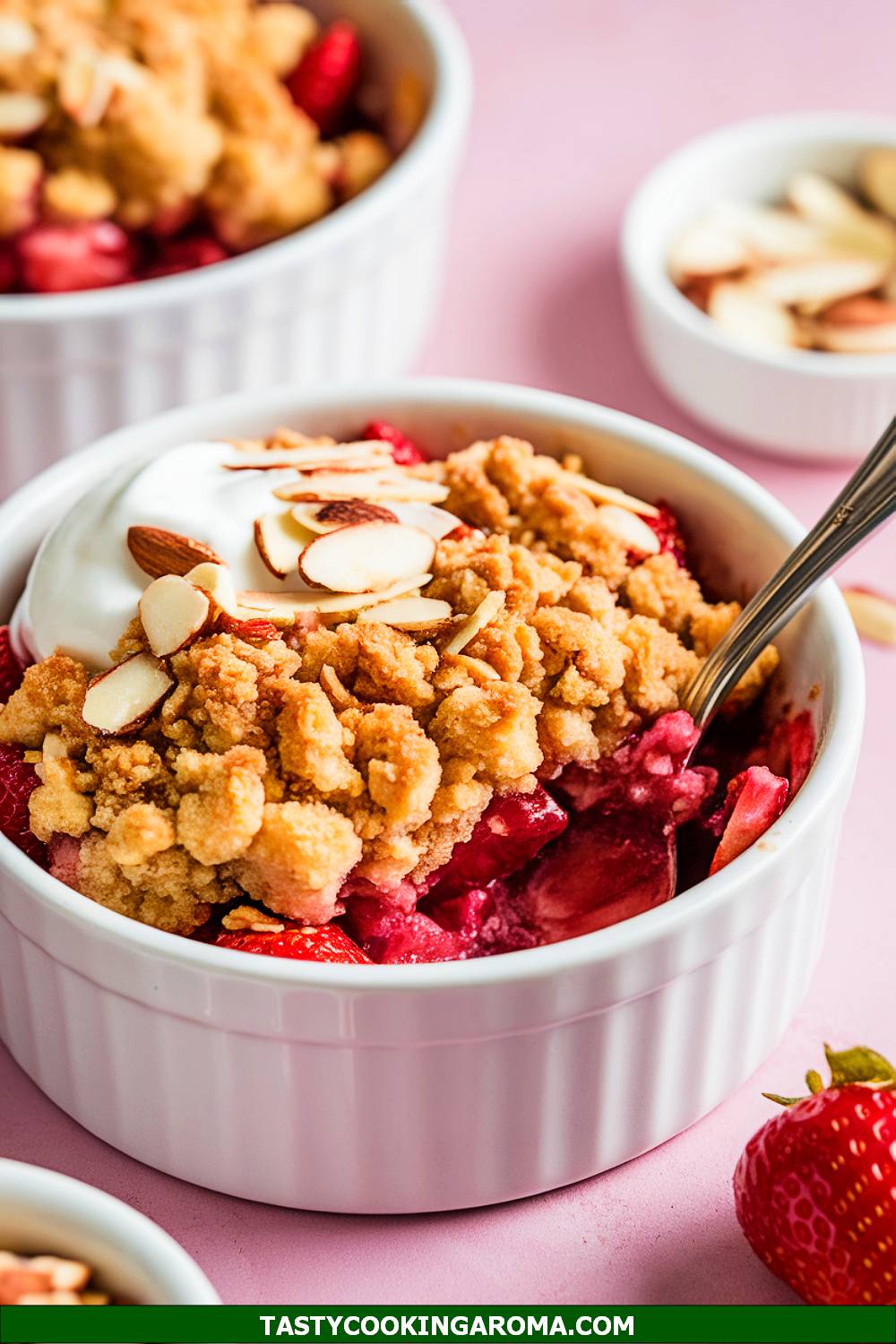 Strawberry and Almond Breakfast Crumble