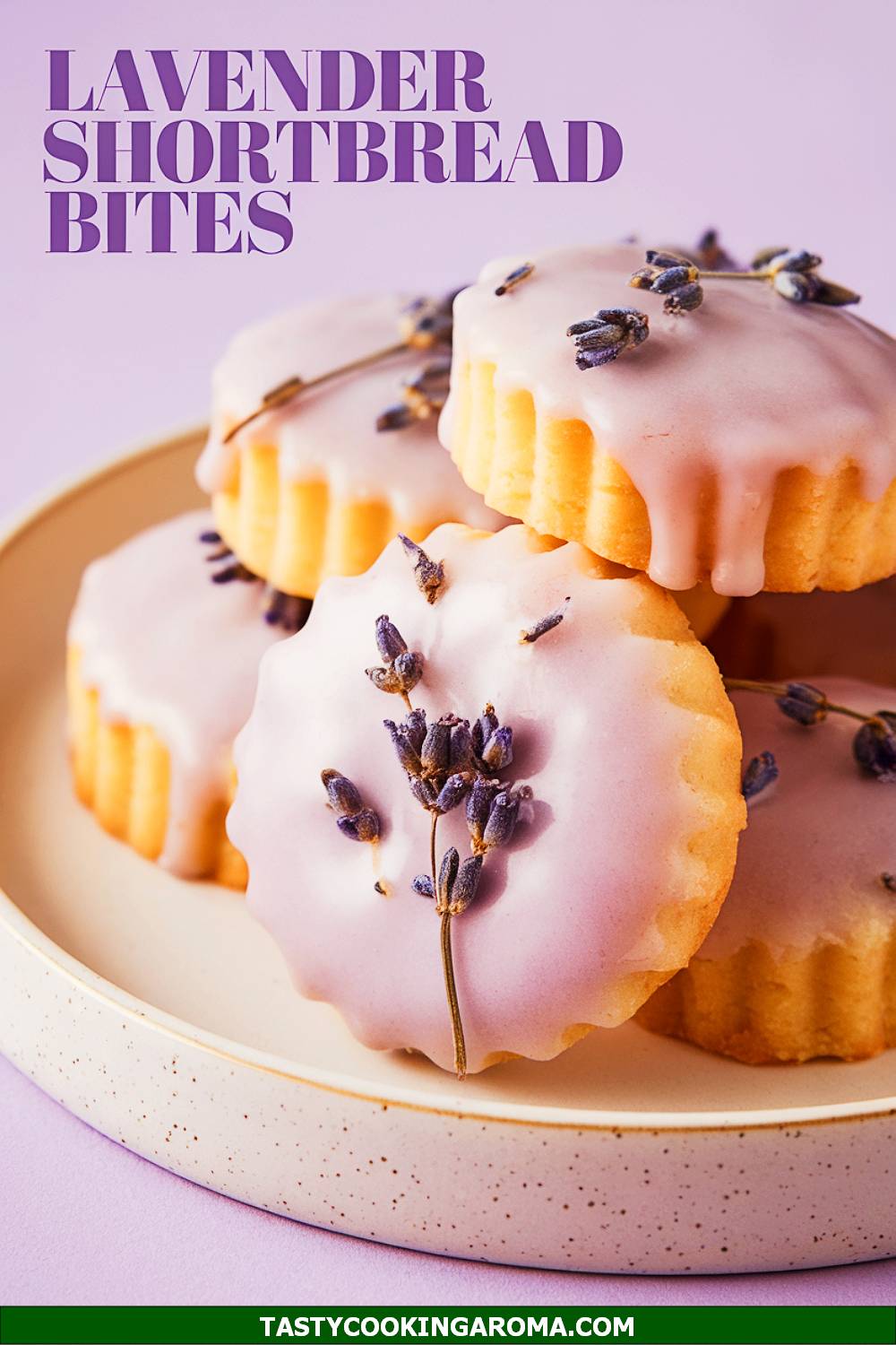 Lavender-Glazed Shortbread Bites