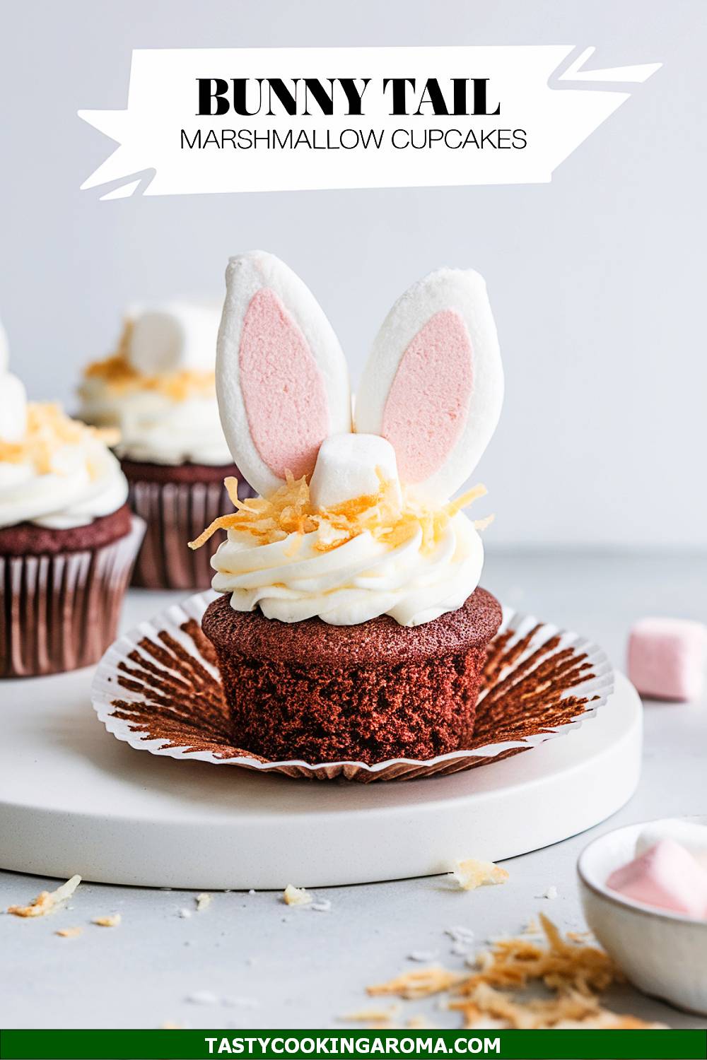 Bunny Tail Marshmallow Cupcakes