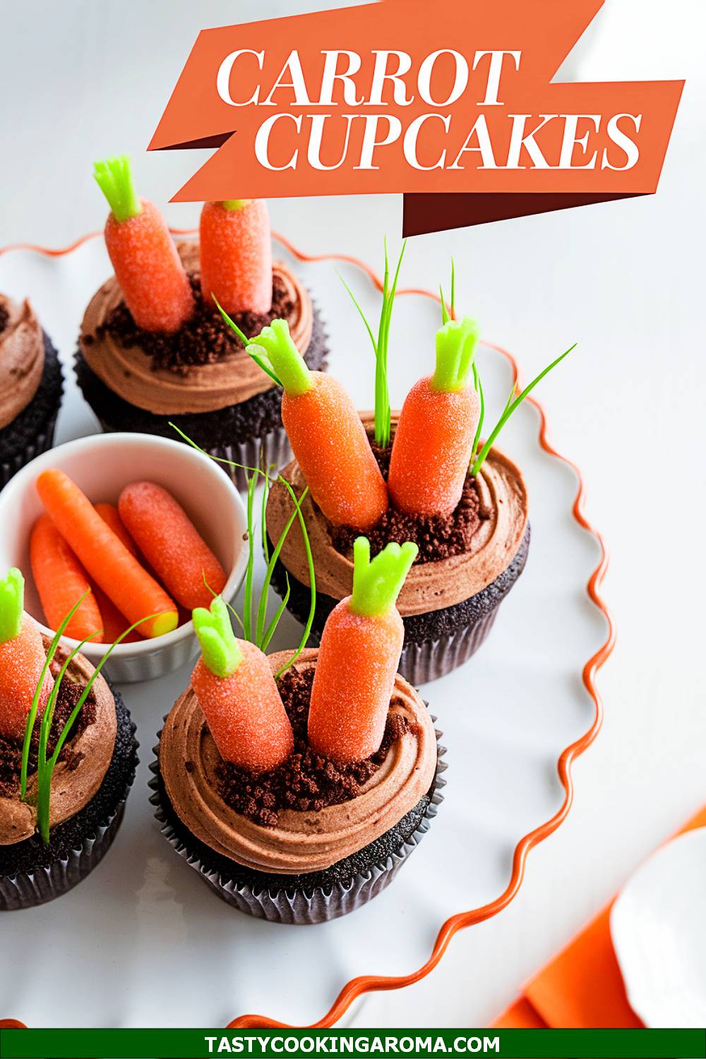 Sugared Carrot Patch Cupcakes