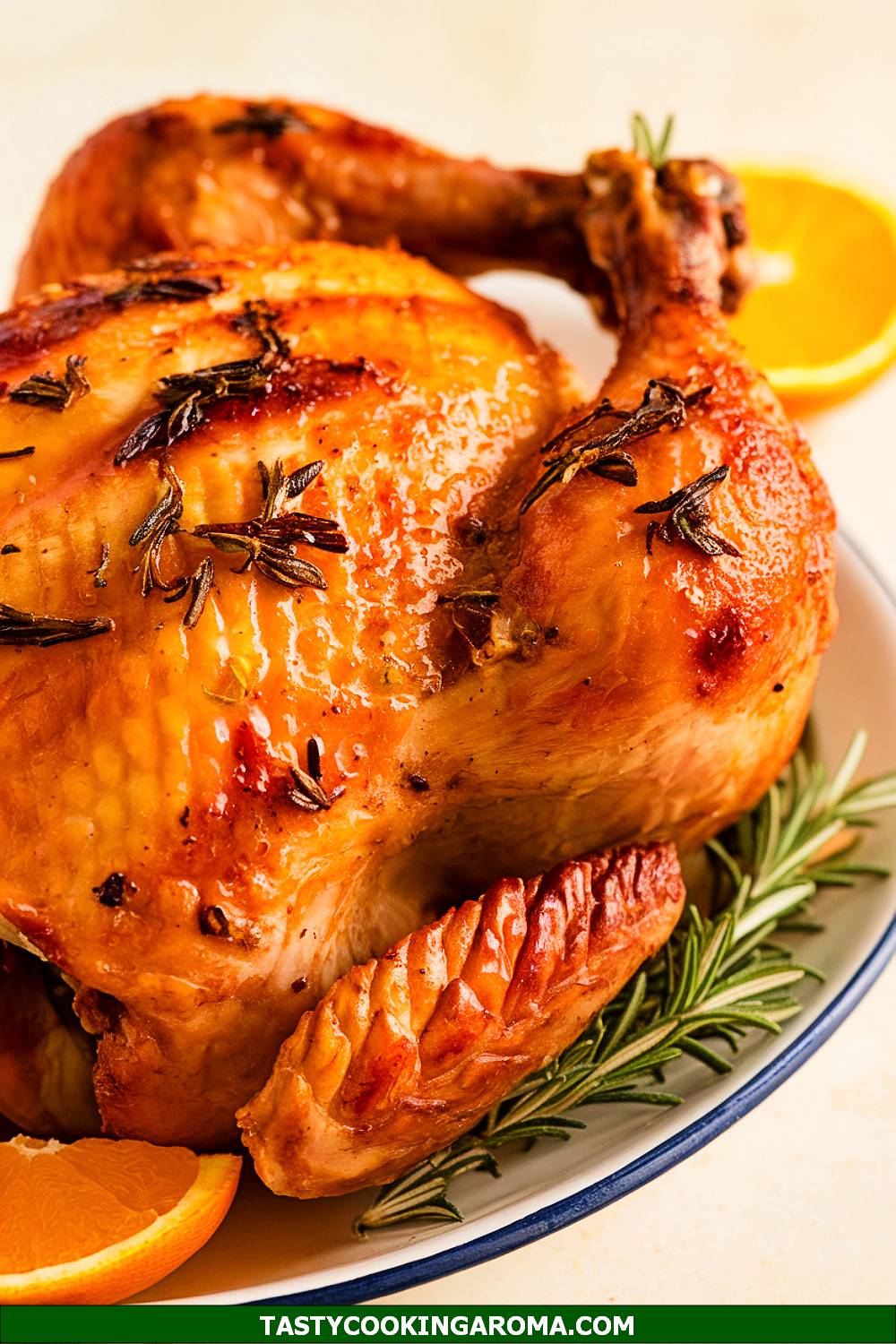 Citrus and Herb-Spiced Roast Chicken with Orange Glaze