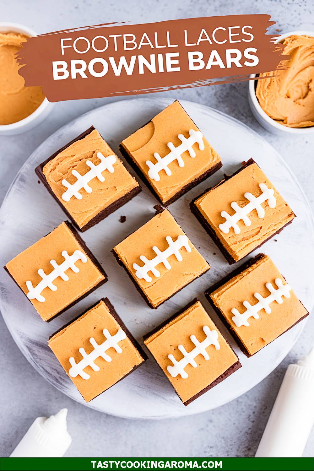 Football Laces Sugar Cookie Brownie Bars