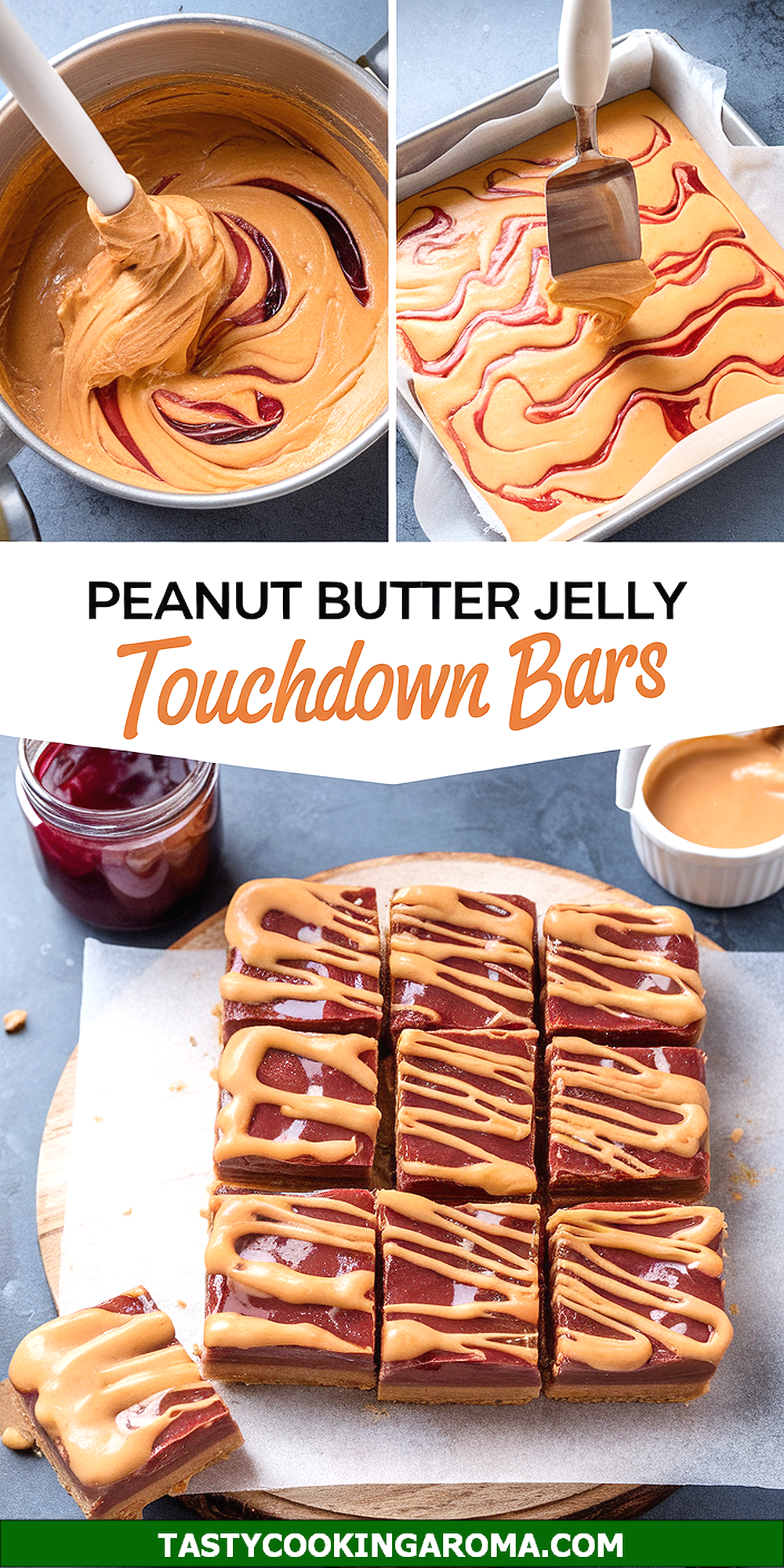 Peanut Butter & Jelly Touchdown Bars