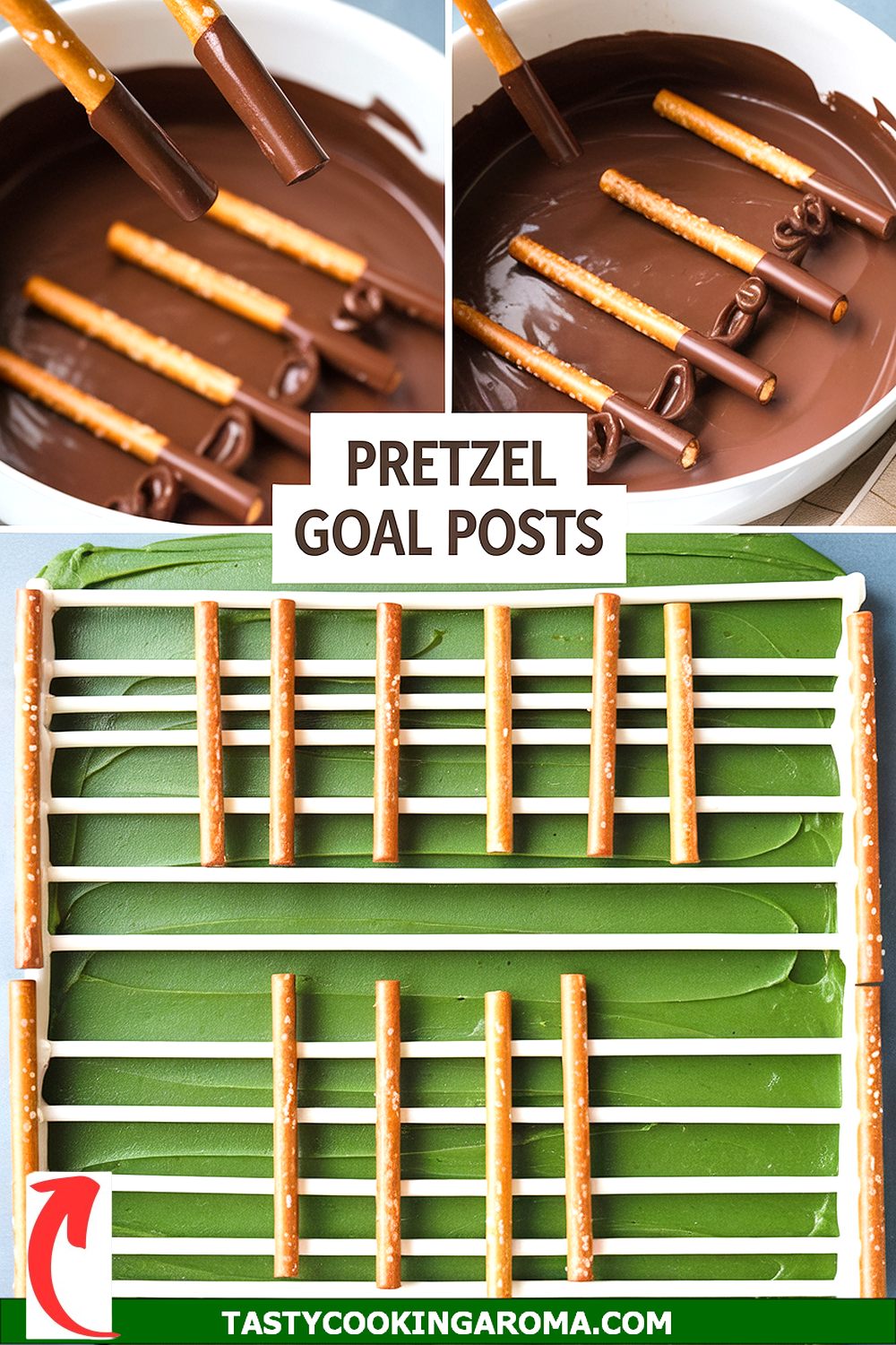 Chocolate Covered Pretzel Rod Goal Posts