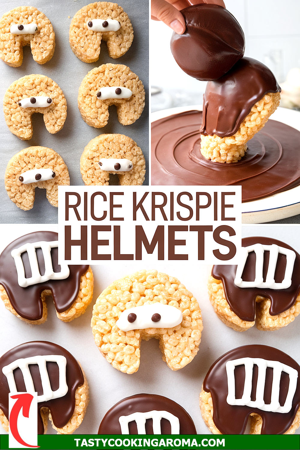 Cute Football Rice Krispie Helmets