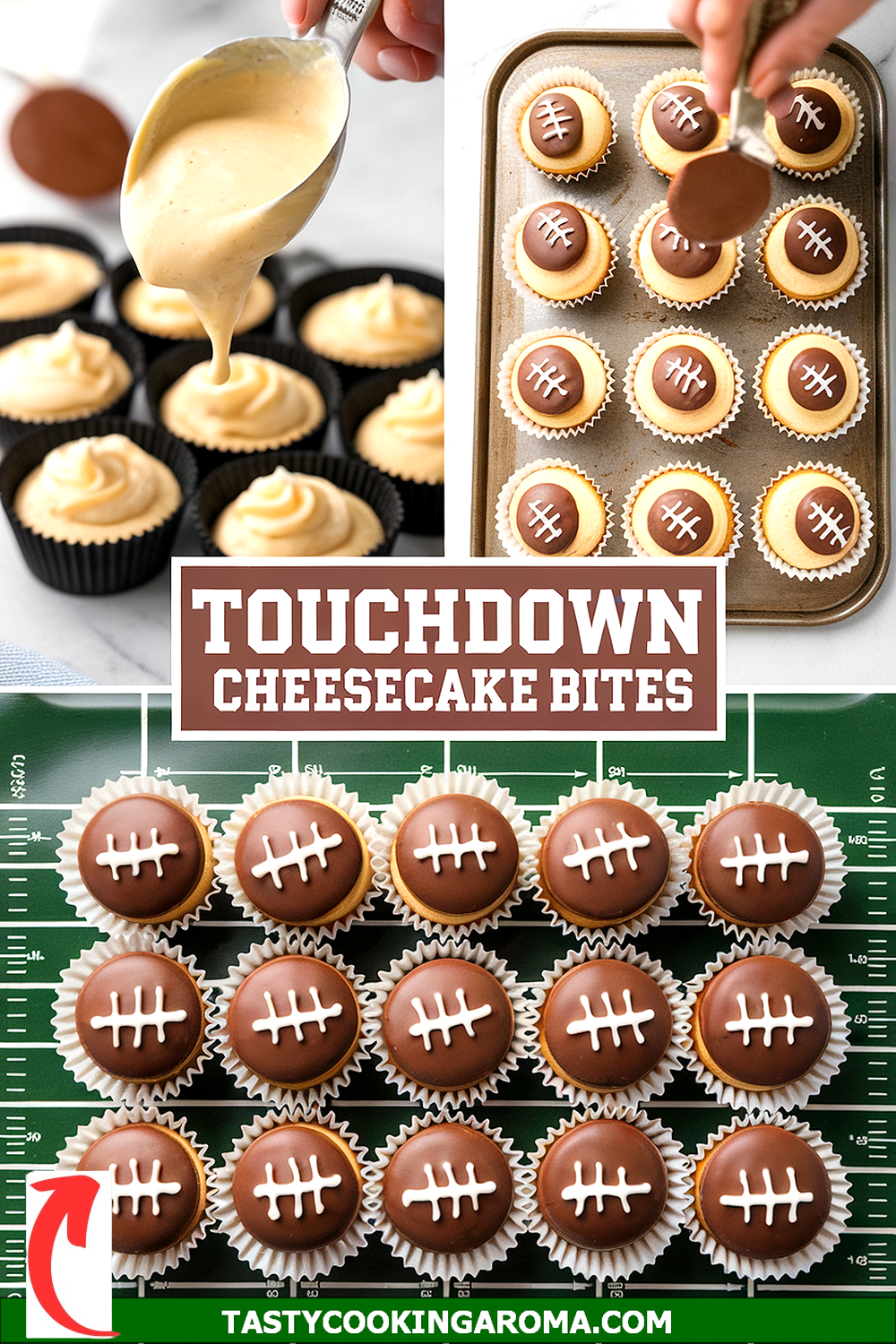 Mini Touchdown Cheesecake Bites