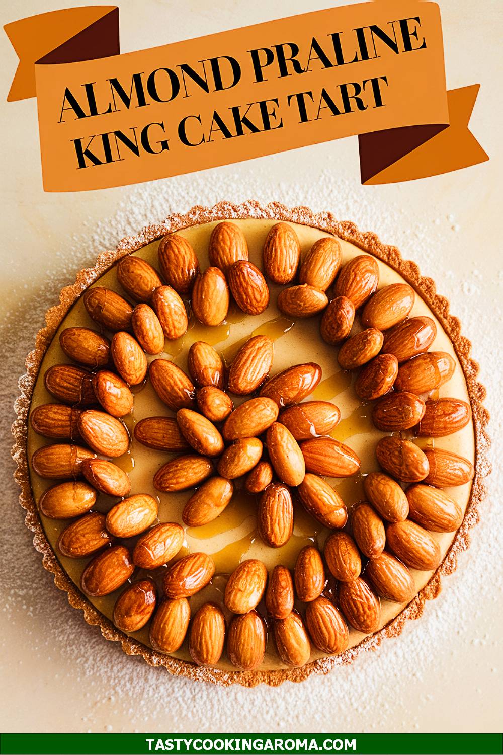 Almond Praline King Cake Tart